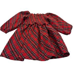 Rare Editions Toddler Girl 2T Red Plaid Holiday Dress